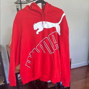 Puma Red Hoodie with White Logo